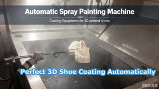 Automatic Spray Painting Machine for black 3D Printed Shoes