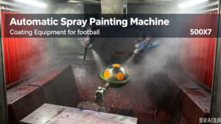Máquina automática de pintura em spray para bolas de futebol de brinquedo