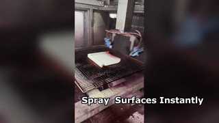 ماكينة رش قطع العمل الأوتوماتيكية لقطع الرغوة